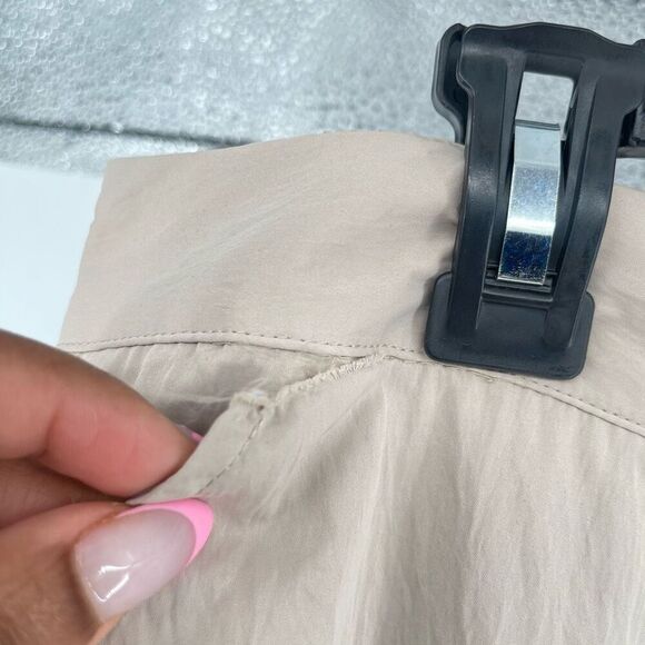 A New Day Tan High Rise Parachute Pants | Women’s Nylon Blend Drawcord Size 12 - Picture 5 of 15